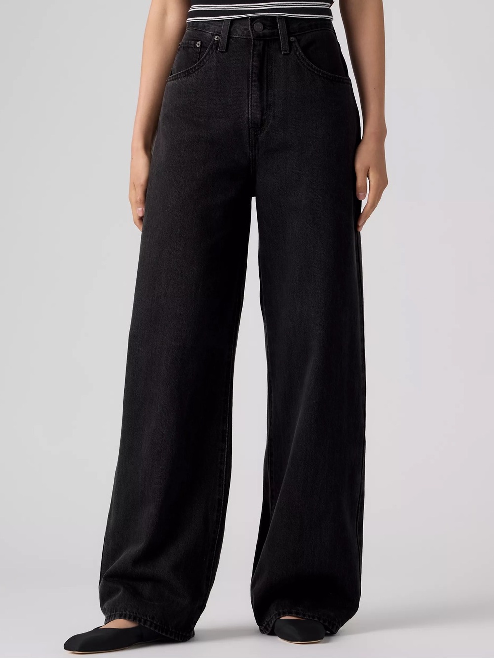 Levi's Cinch Baggy Women's Wide Leg Jeans - Black